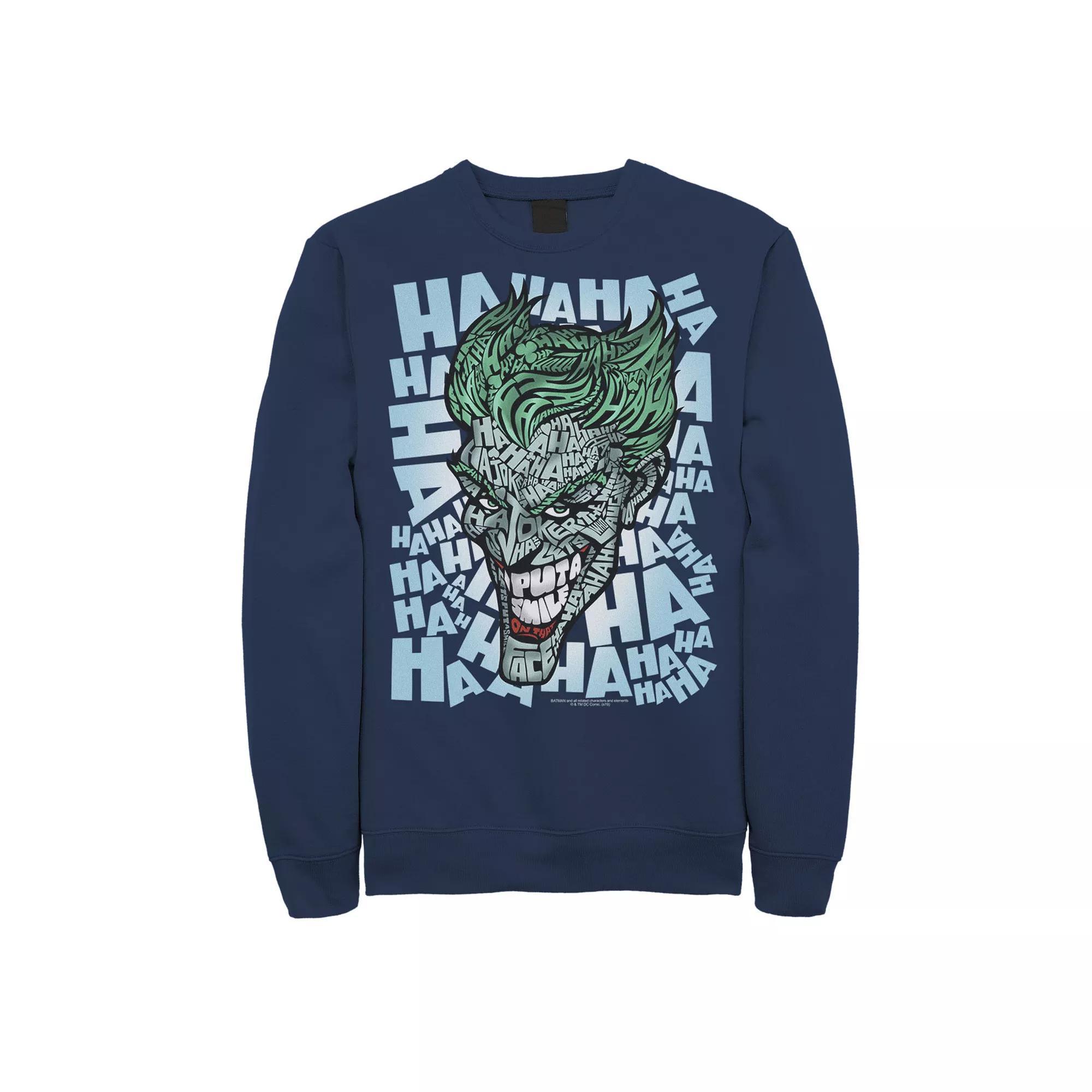 Men's DC Comics The Joker Text Fill Sweatshirt,  Product Image