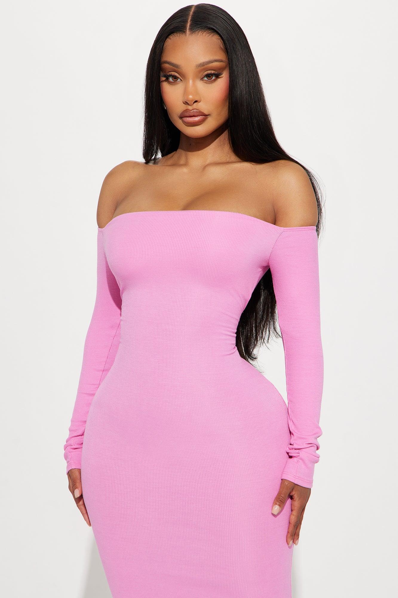 Becky Ribbed Maxi Dress - Pink Product Image