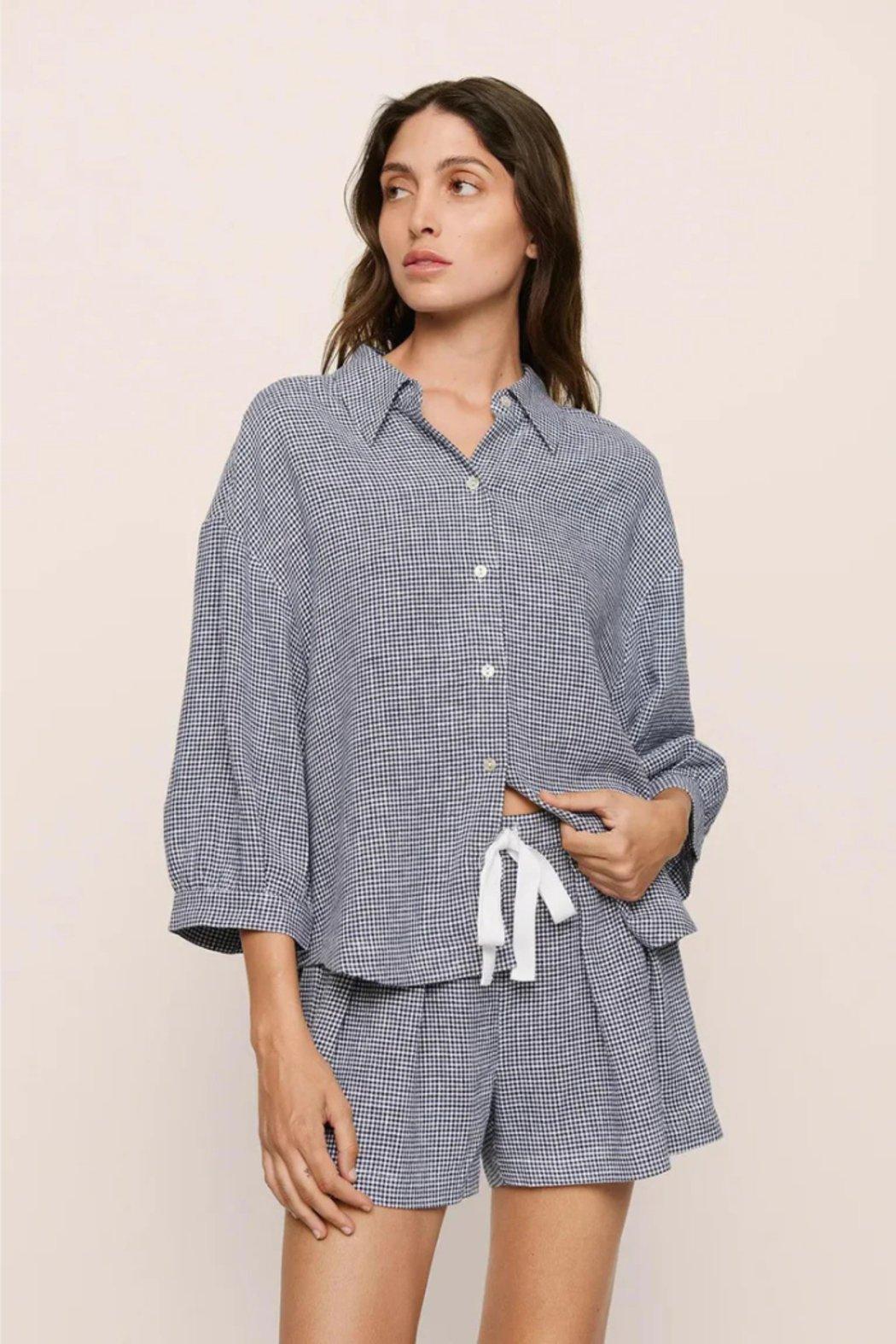 Linen Blend Relaxed Short Product Image