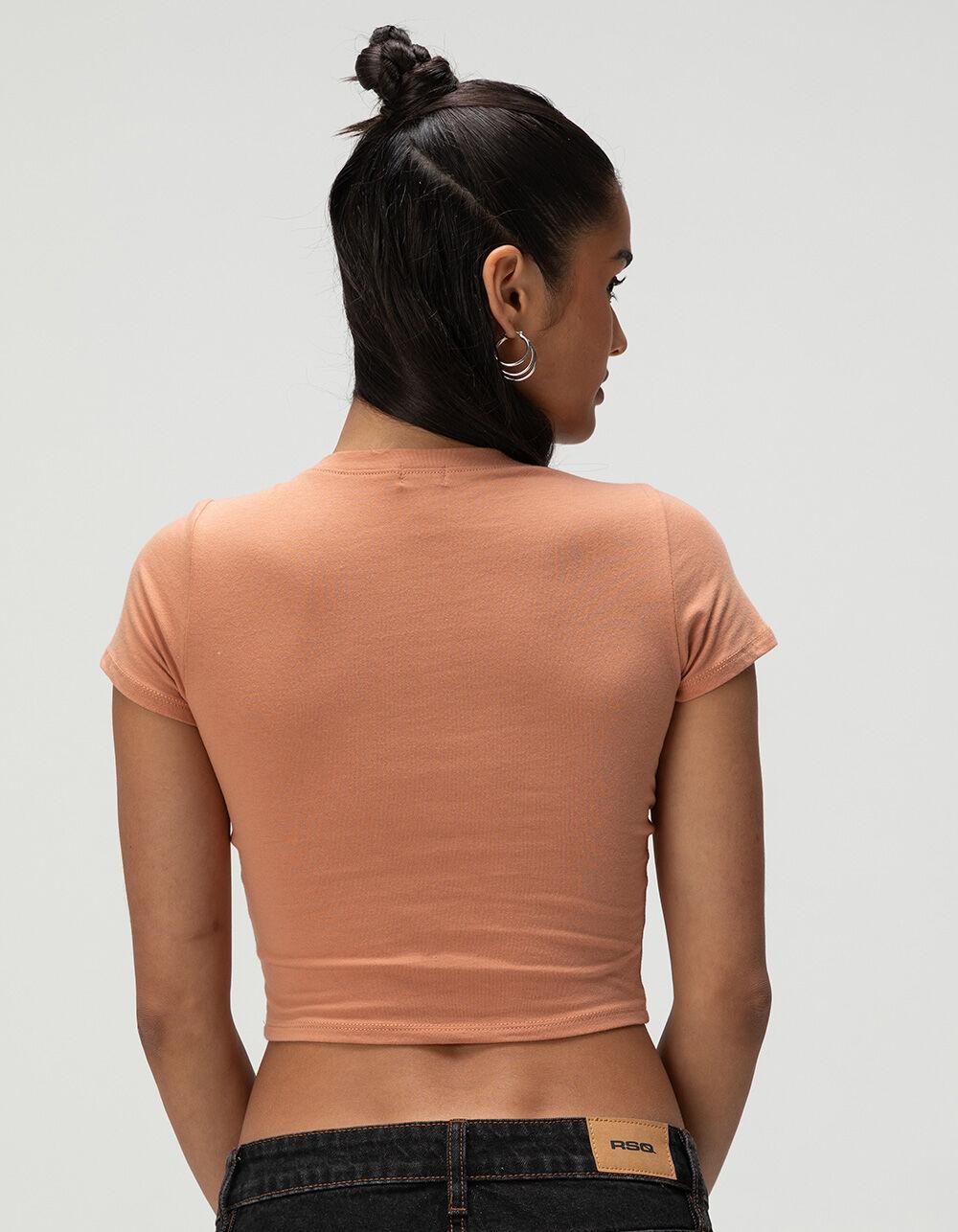 TILLYS Womens Baby Tee - RUST Product Image