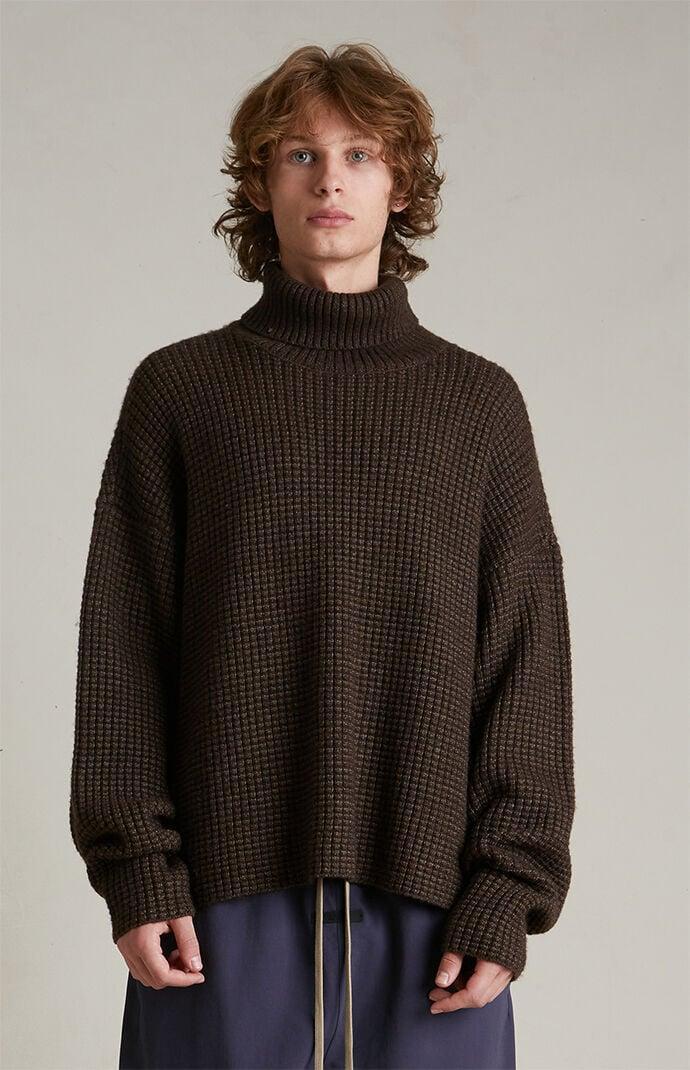 Fear of God Essentials Men's Heavy Waffle Knit Turtleneck Sweater - Product Image