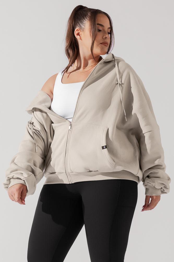 Zip Cloud Hoodie - Seashell Product Image