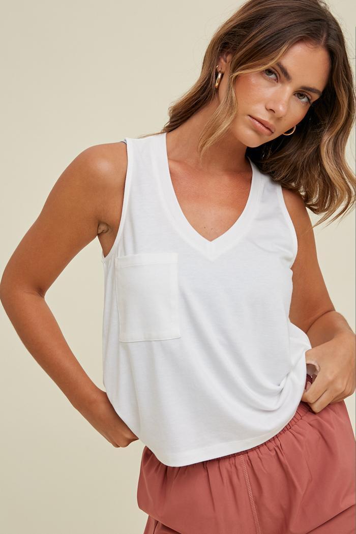 Slub Knit Relaxed Crop Tank Product Image