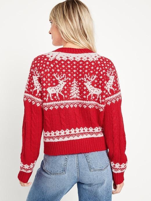 Fair Isle Cardigan Sweater Product Image