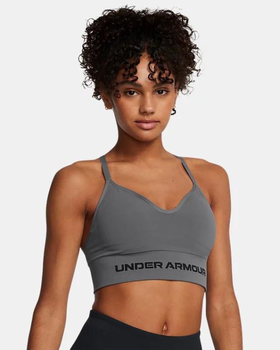 Women's Under Armour Vanish Seamless Low Long Sports Bra, Size: Large, Silca Green Product Image