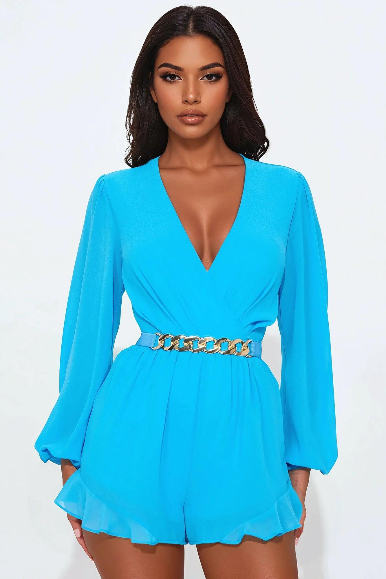 All For You Romper - Blue Product Image