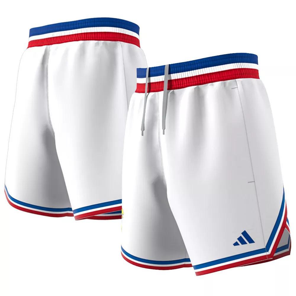 Men's adidas White Kansas Jayhawks Swingman Replica Basketball Shorts,  Product Image
