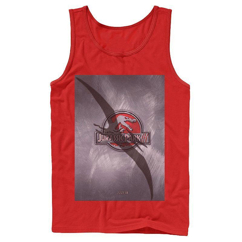 Men's Jurassic Park 3 Movie Poster Pterodactyl Tank Top, Size: Small, Black Product Image