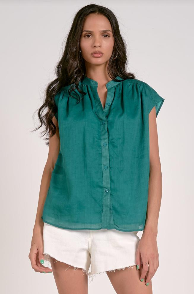 Cap Sleeve Buttondown Product Image