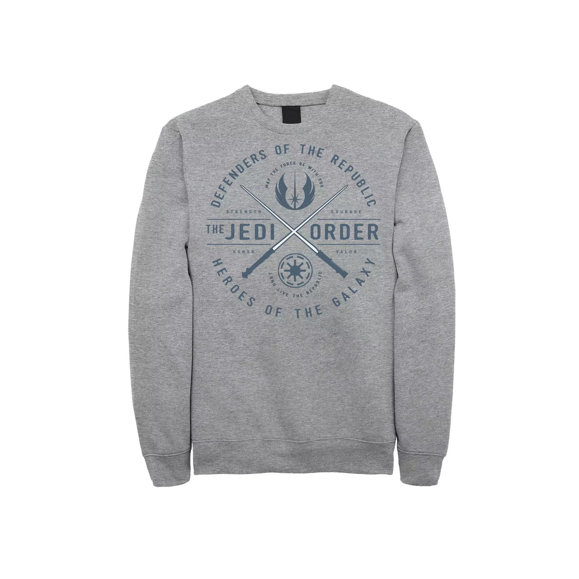 Men's Star Wars: The Clone Wars Jedi Order Wrap Around Sweatshirt, Size: XL, Athletic Grey Product Image