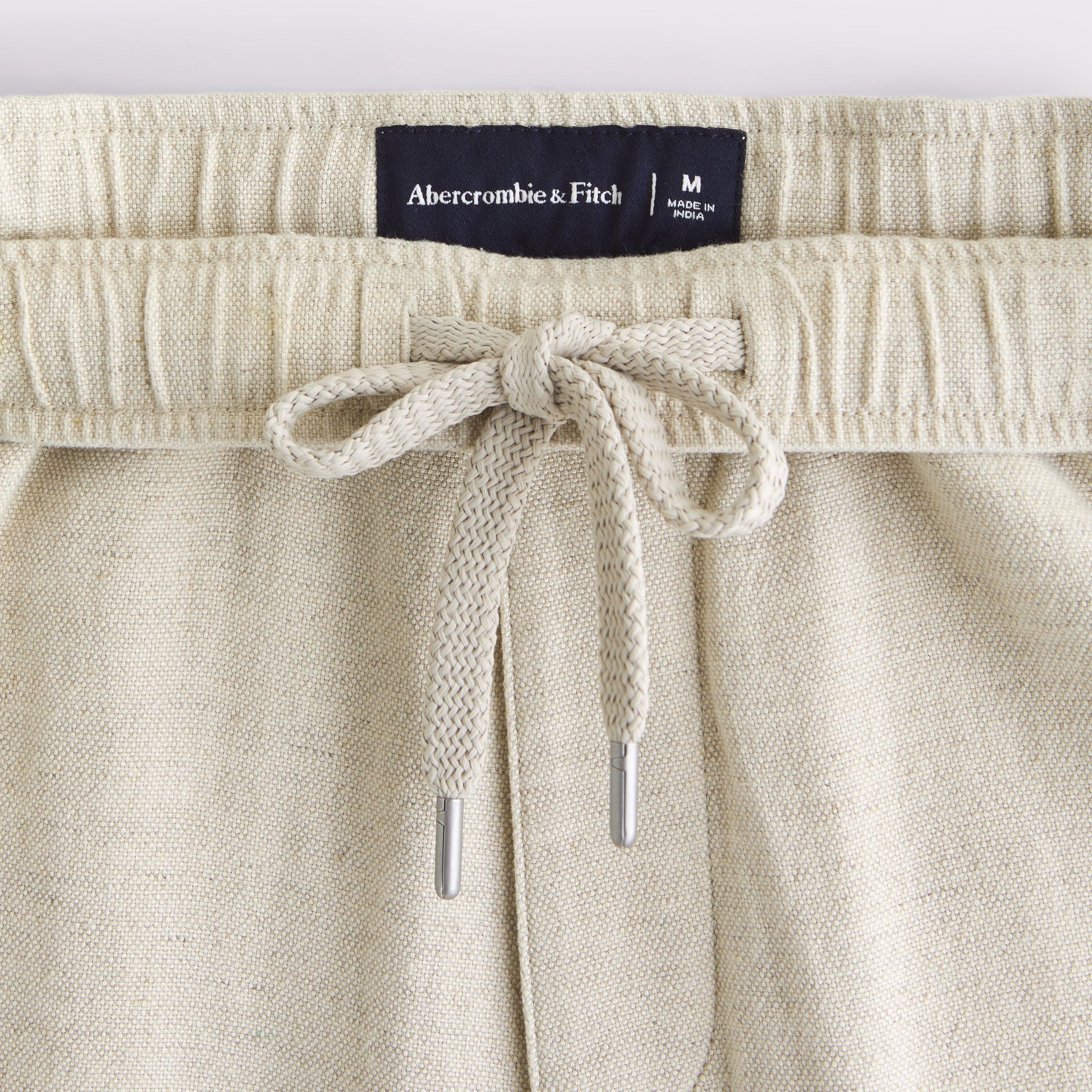 Relaxed Straight Tailored Linen-Blend Pull-On Pant Product Image