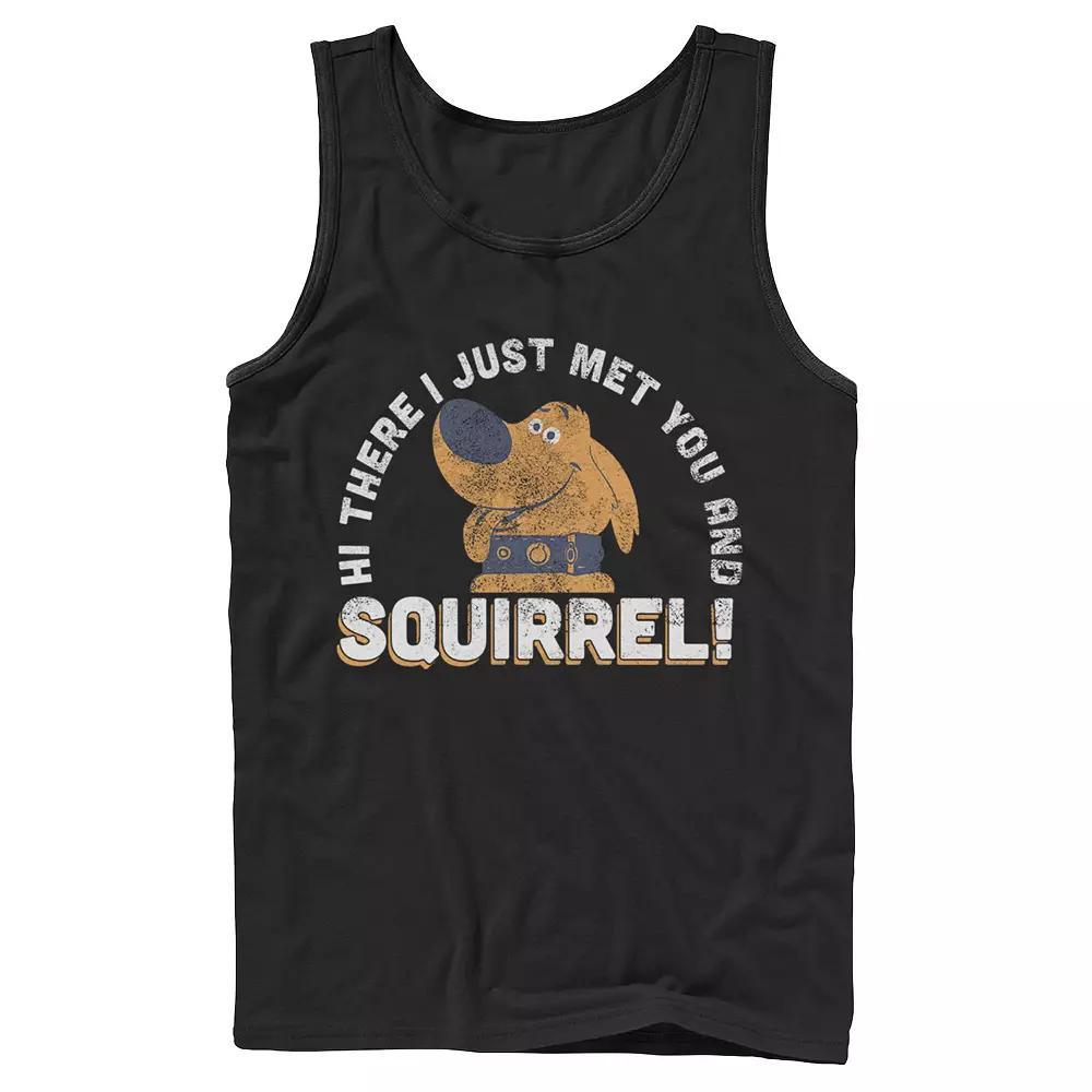 Disney / Pixar's Up Dug Men's Just Met and SQUIRREL! Tank Top,  Product Image