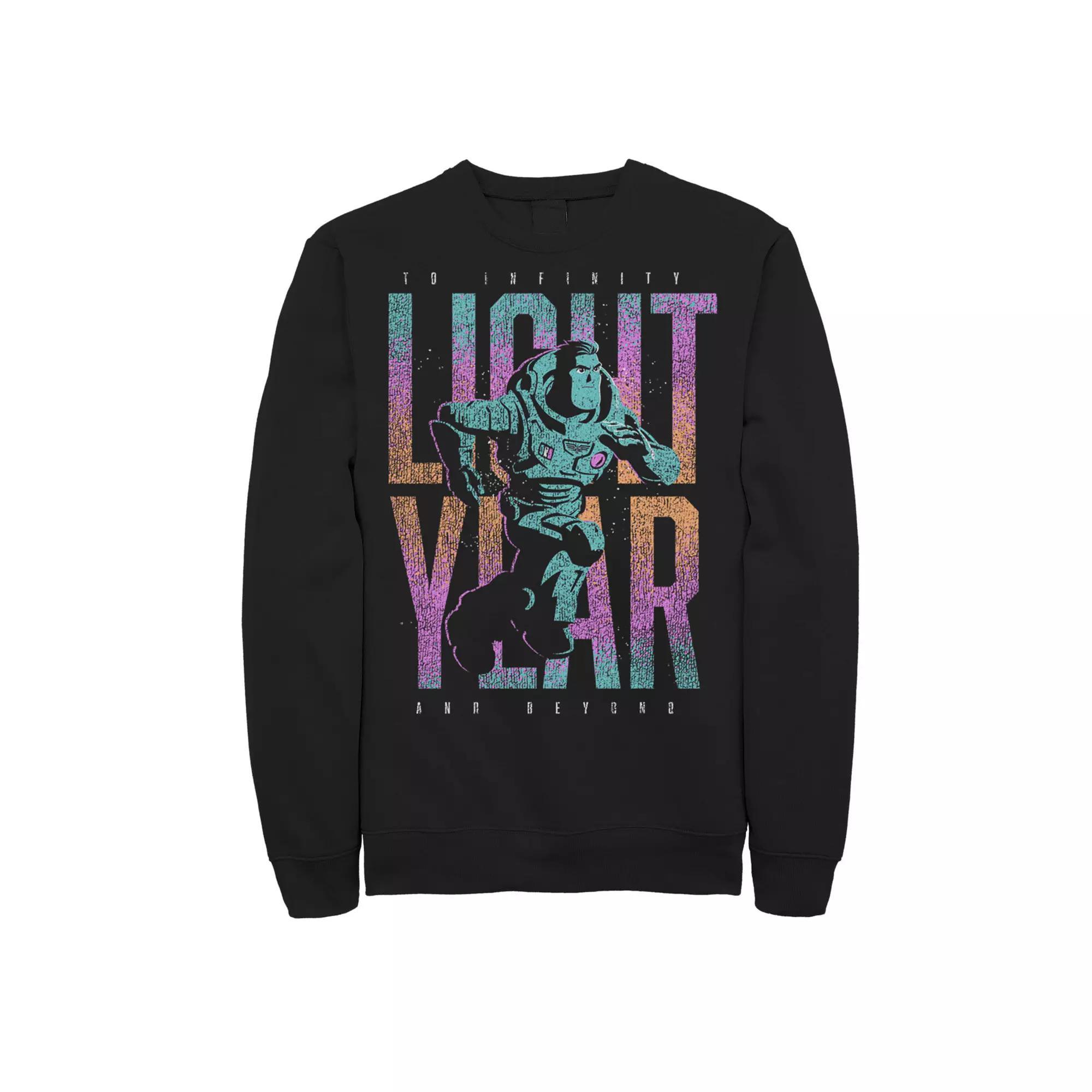 Disney / Pixar's Lightyear Men's To Infinity And Beyond Phrase Sweatshirt,  Product Image
