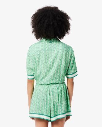 Oversized Monogram Print Shirt Product Image