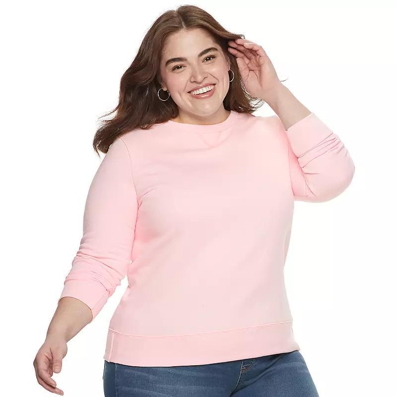 Hanes Just My Size EcoSmart Womens Fleece Sweatshirt, V-Notch (Plus ) Navy Heather 5X Product Image