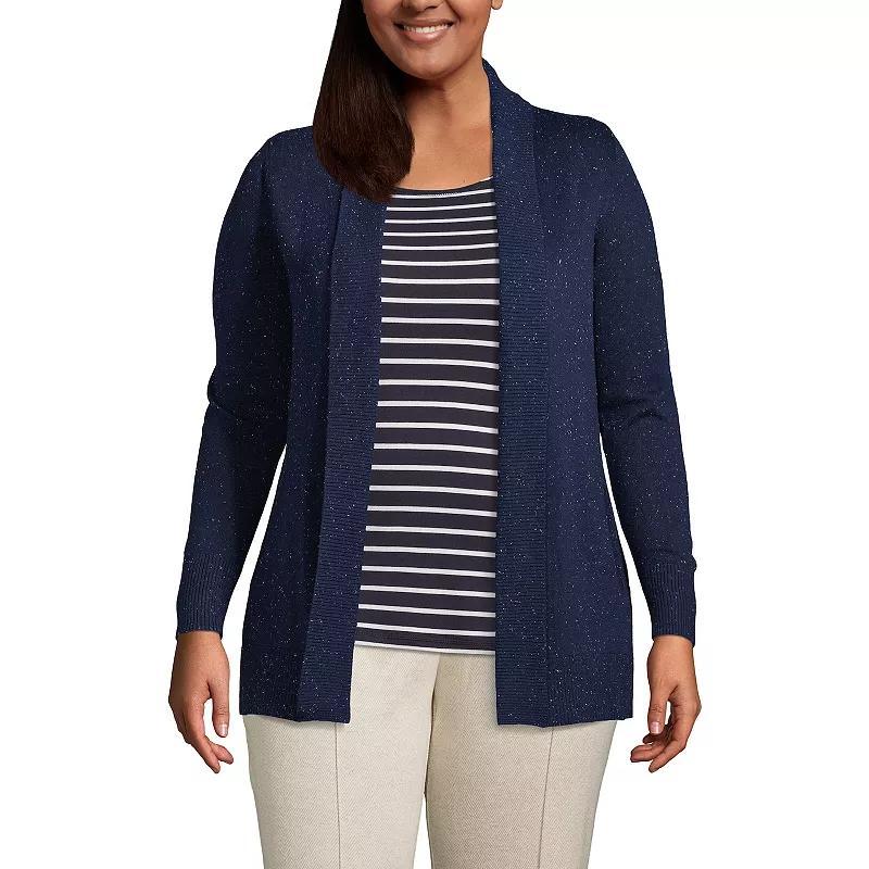 Plus Size Lands End Shawl Collar Cardigan Sweater, Womens Product Image