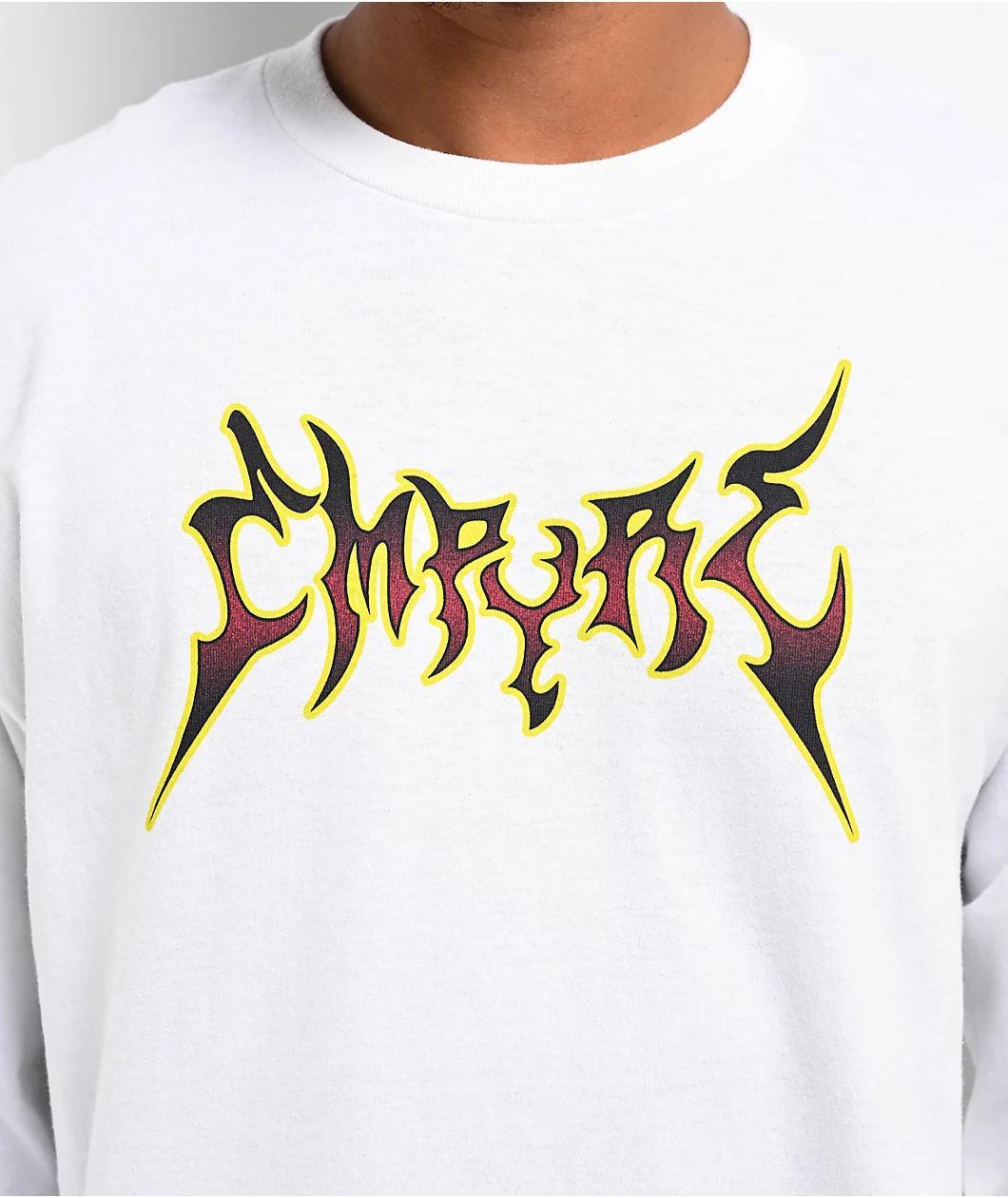 Empyre 80s Dragon White Long Sleeve T-Shirt Product Image