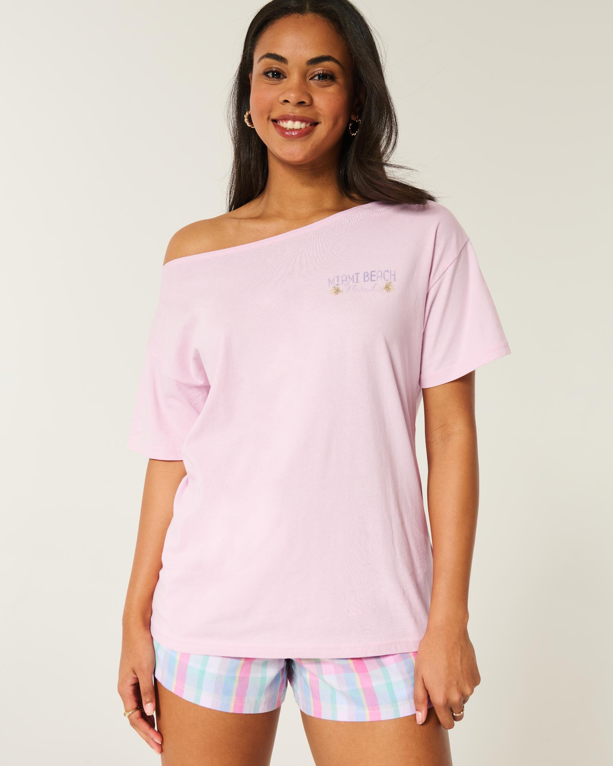 Oversized Off-the-Shoulder Kauai Graphic Tee Product Image
