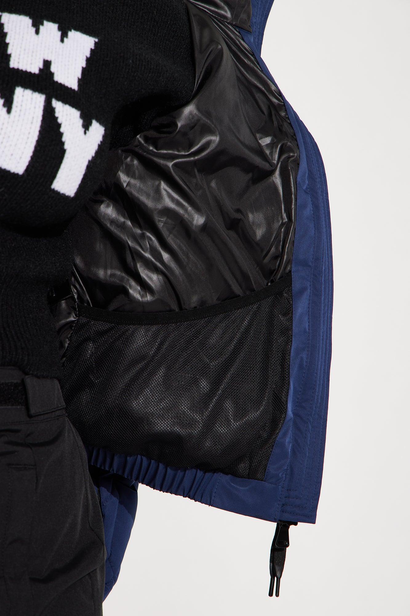 Snow Days Quilted Puffer Jacket - Navy Product Image