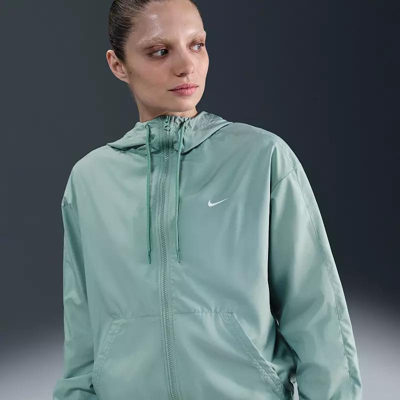 Womens Nike Sportswear Classic Wovens Loose UV Hooded Jacket | FV6298-017 Product Image