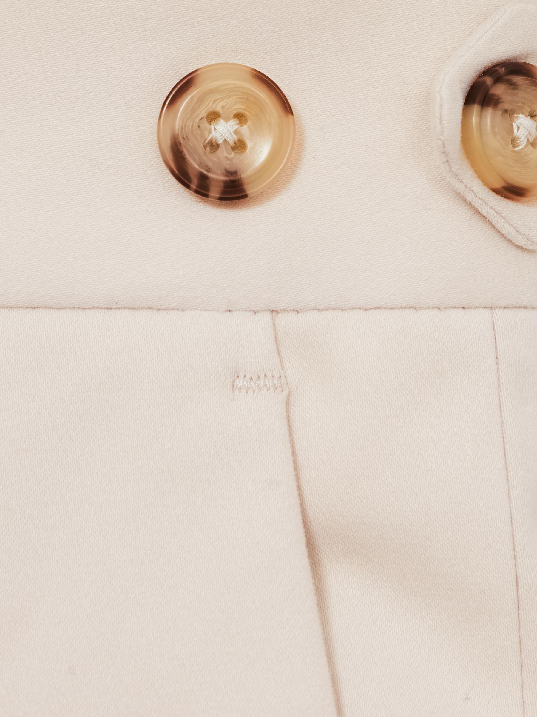 Cotton Slim-Fit Suit Trousers With Stretch in Stone Product Image