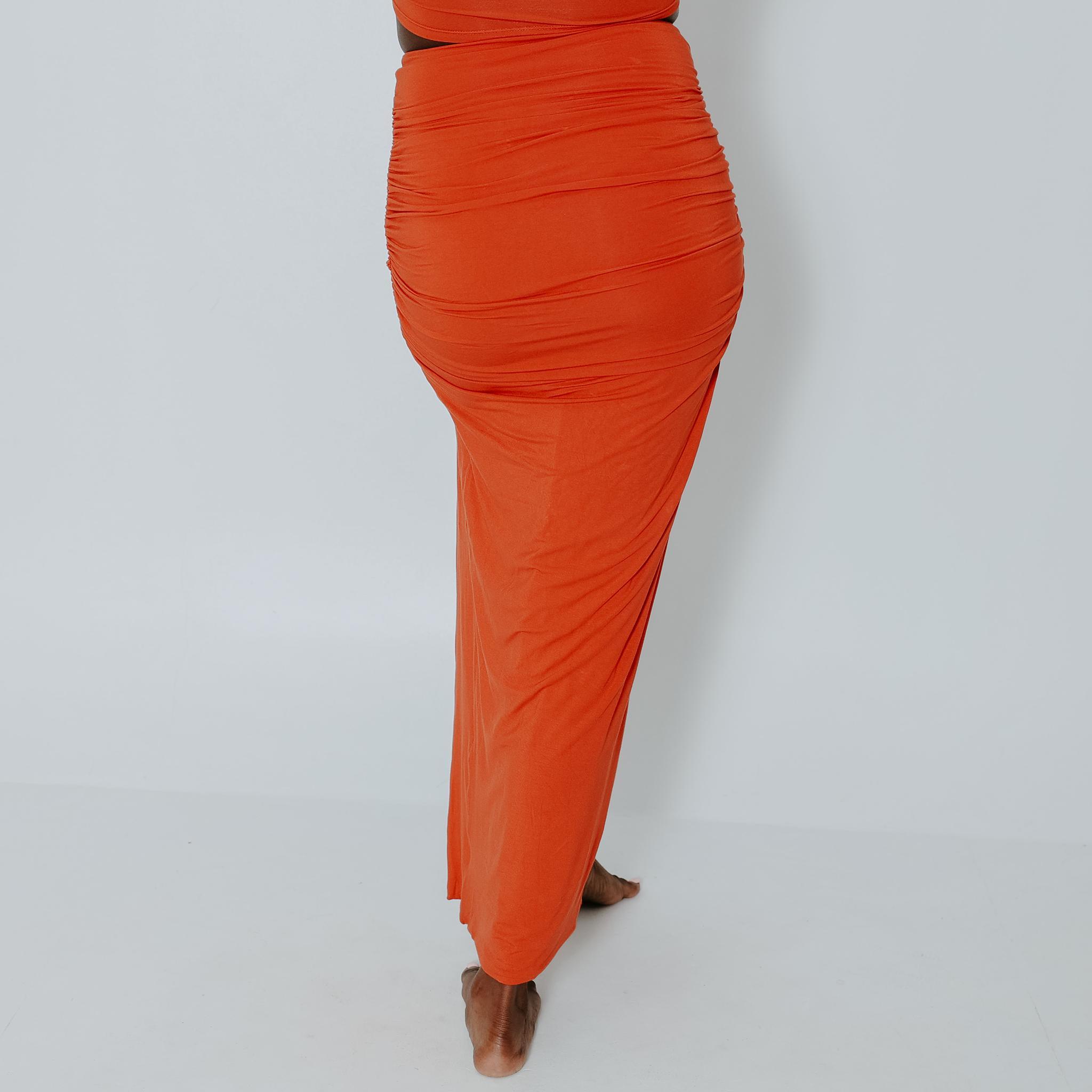 Ruched Maxi Skirt Product Image