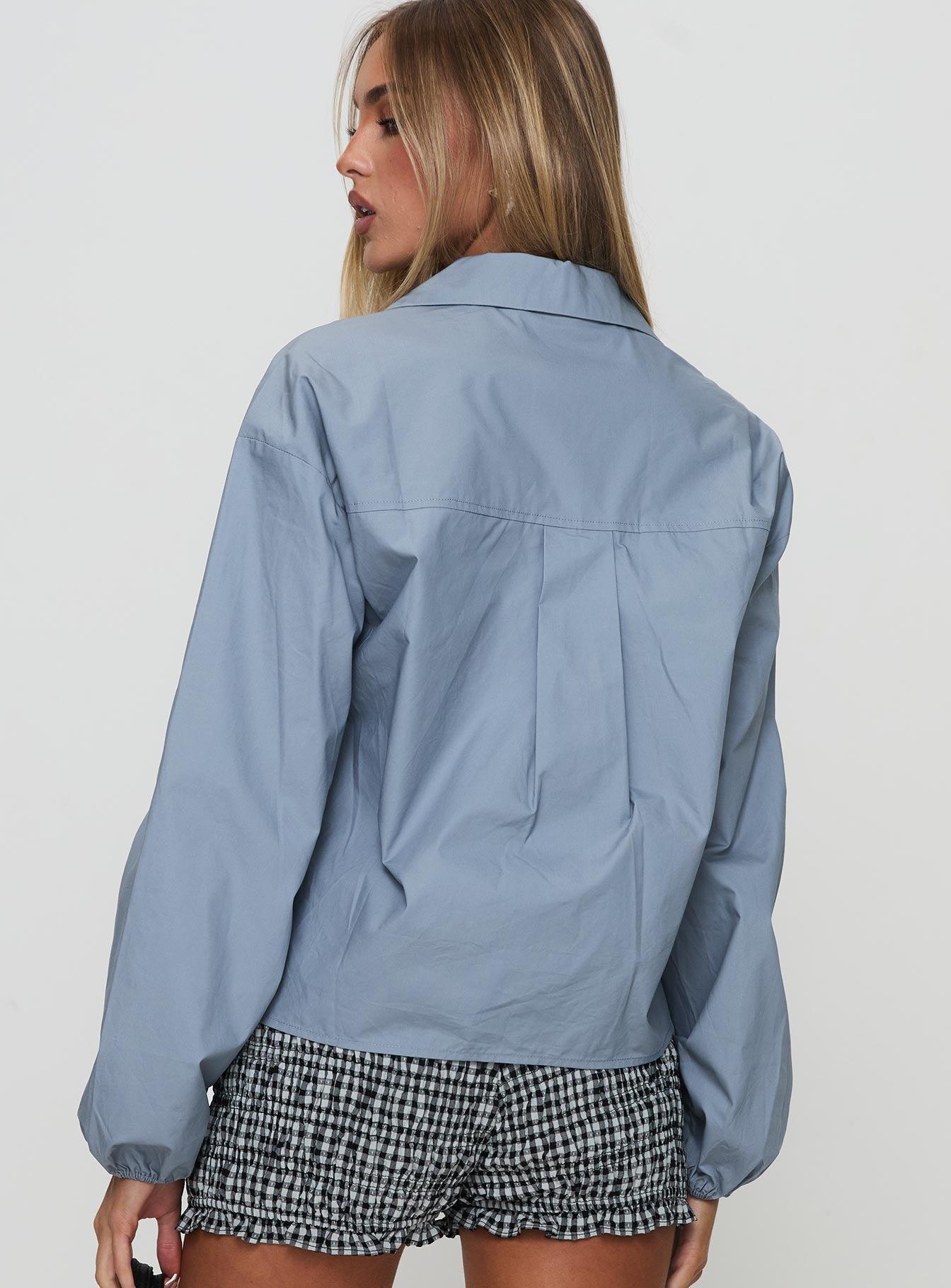 Rinon Long Sleeve Top Steel Product Image