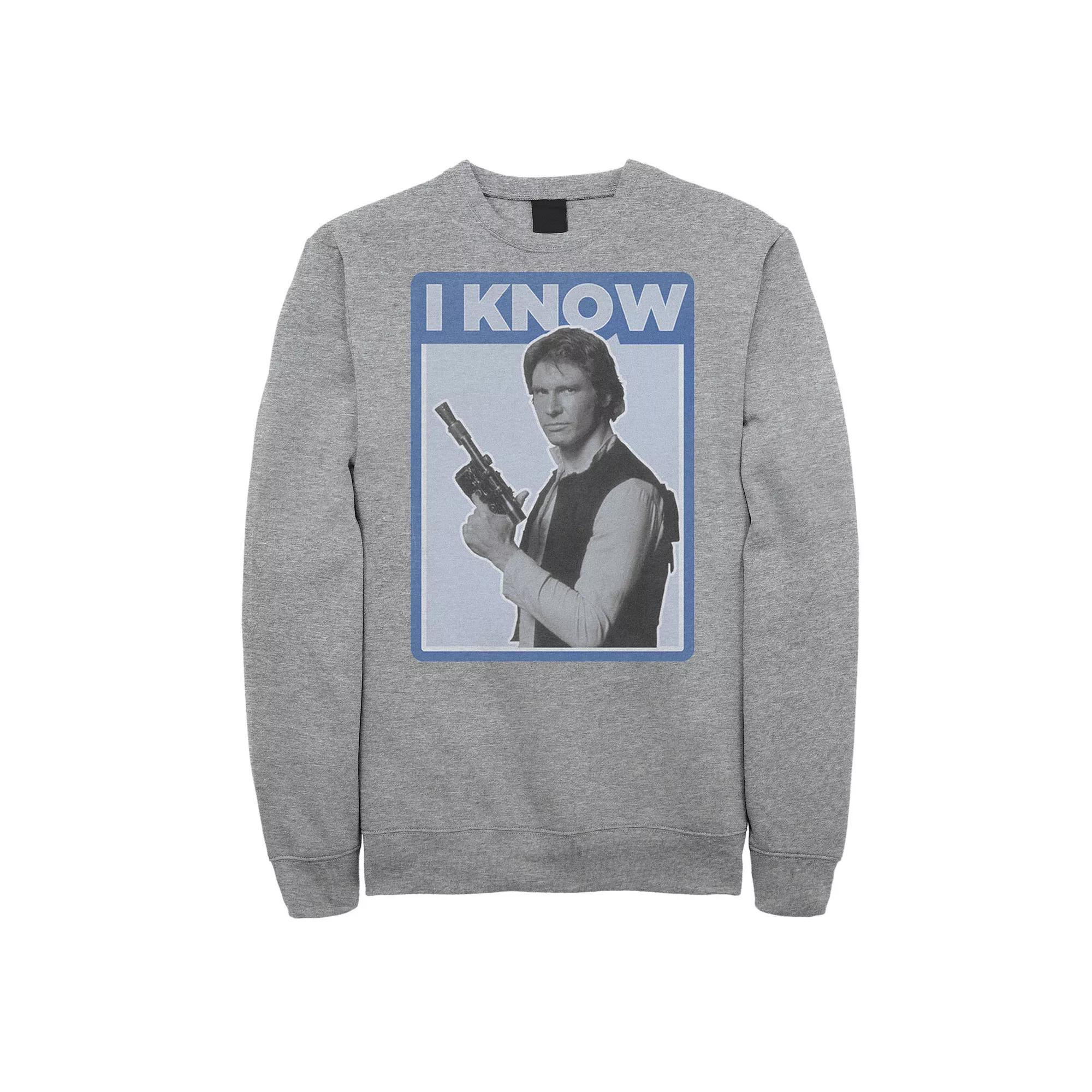 Men's Star Wars Han Solo Iconic Unscripted I KNOW Sweatshirt,  Product Image