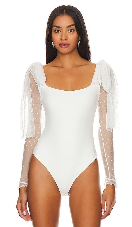 Free People x Intimately FP Tongue Tied Bodysuit In Ivory Size M. Product Image