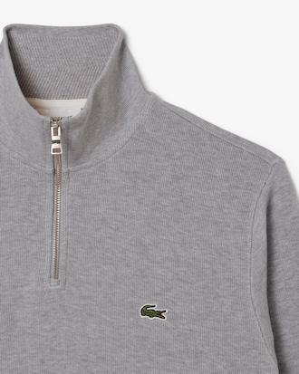 Zip-Up High Neck Interlock Sweatshirt Product Image