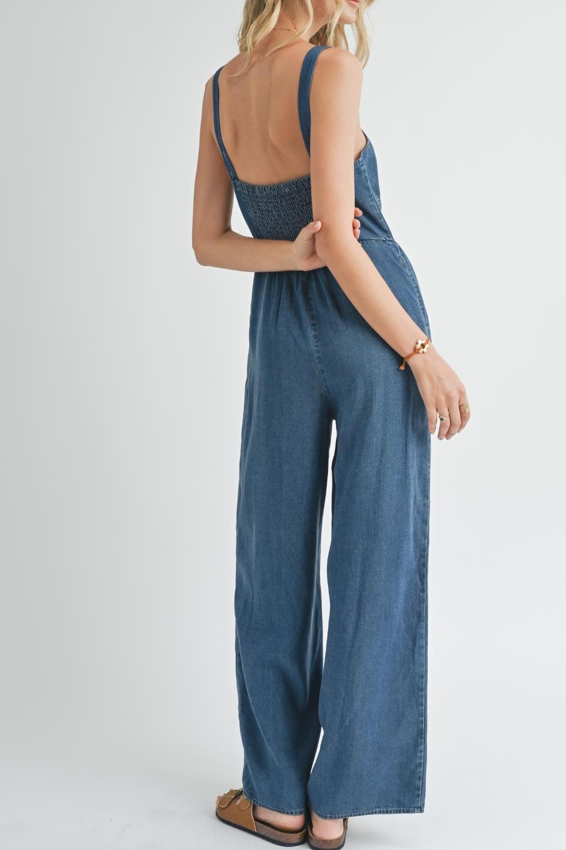 Archives Button Front Jumpsuit Product Image