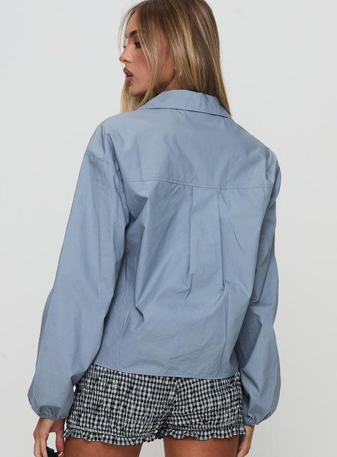 Rinon Long Sleeve Top Steel Product Image