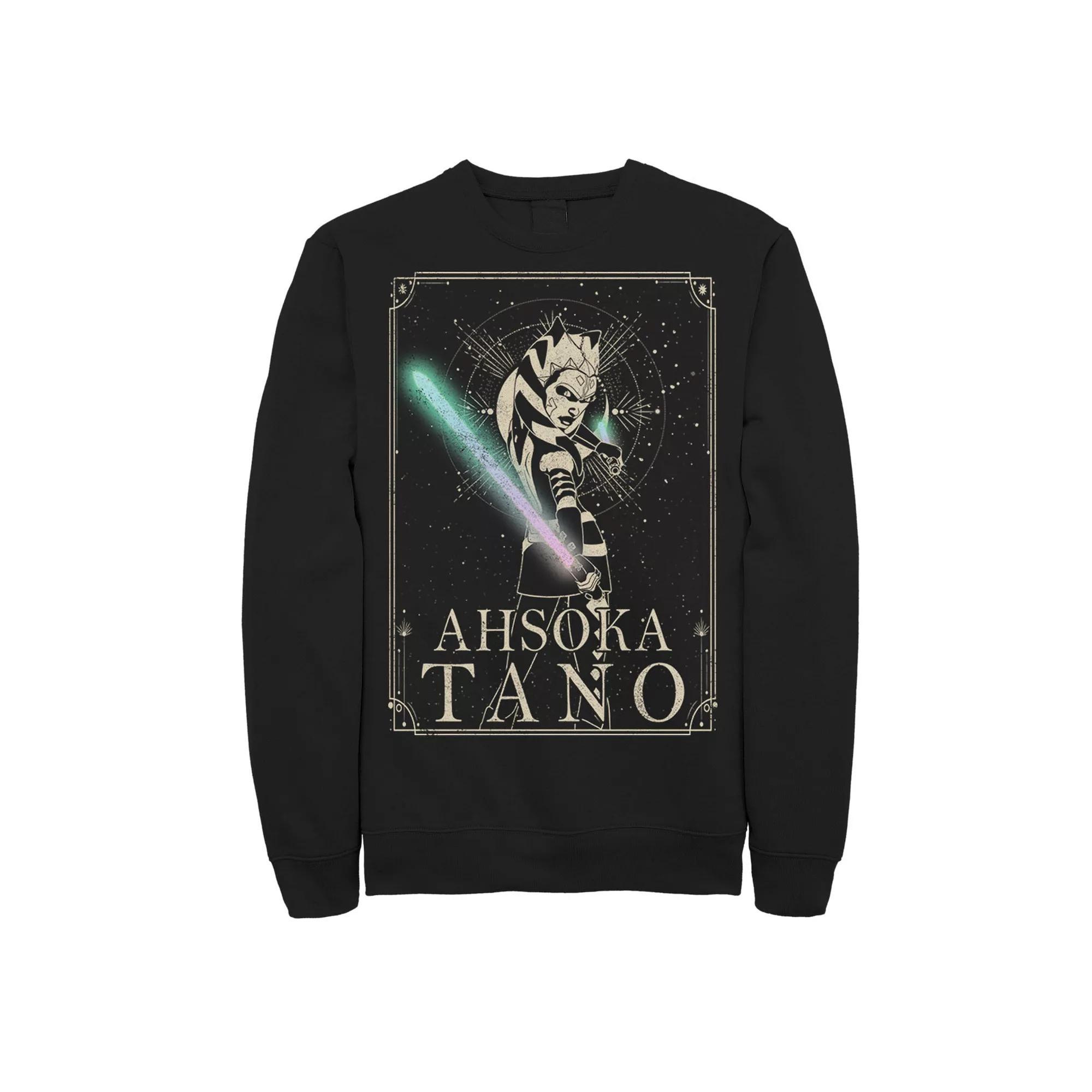 Men's Star Wars: The Clone Wars Ahsoka Tano Celestial Portrait Sweatshirt, Size: Large, Black Product Image