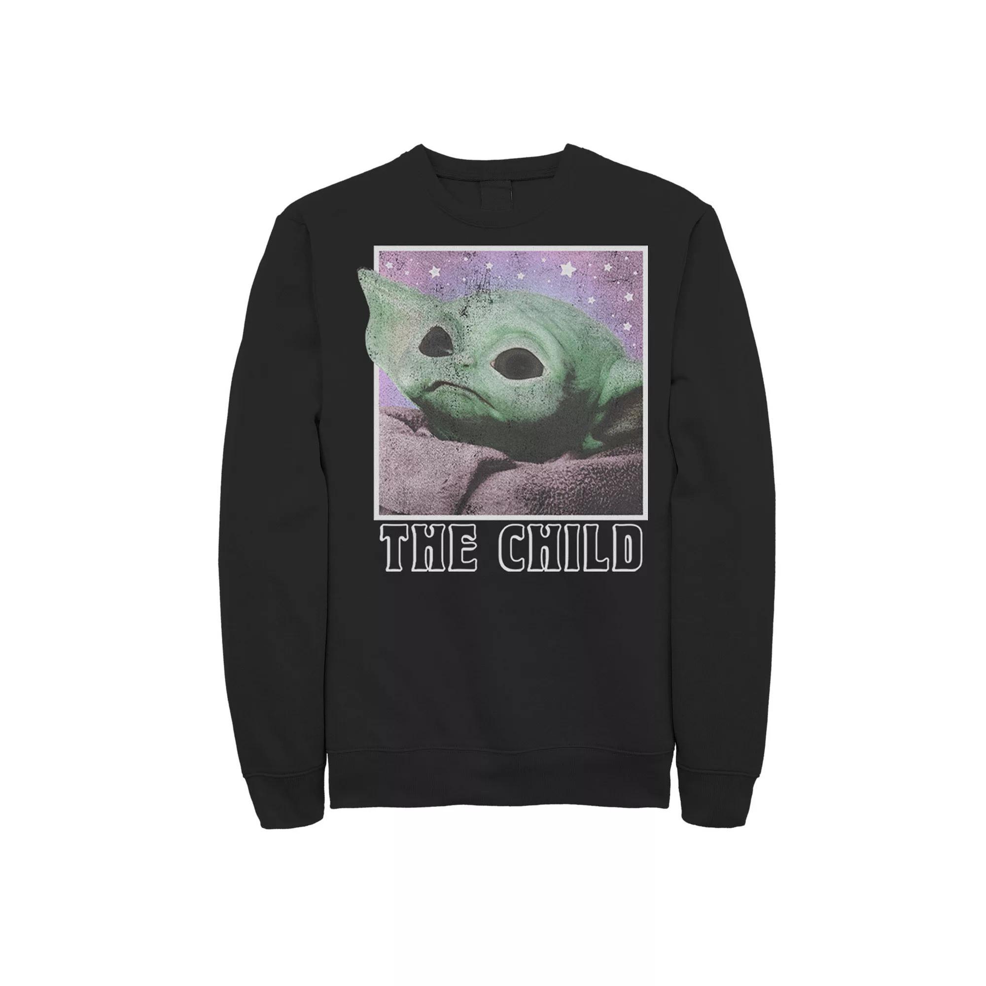 Men's Star Wars The Mandalorian The Child Galaxy Star Gaze Sweatshirt,  Product Image