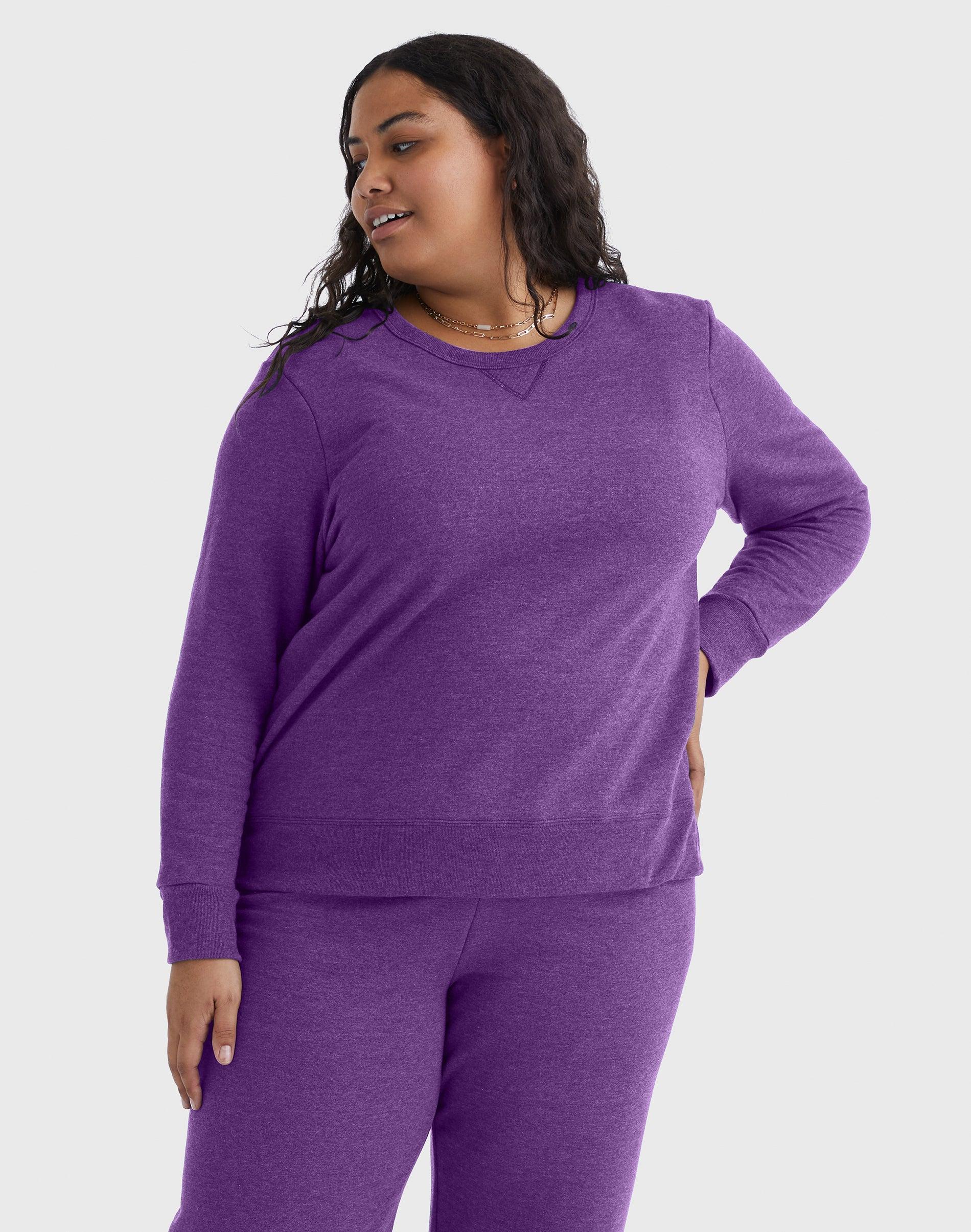 Plus Size Just My Size  Fleece Crew Sweatshirt, Women's, Size: 1XL, Slate Grey Product Image