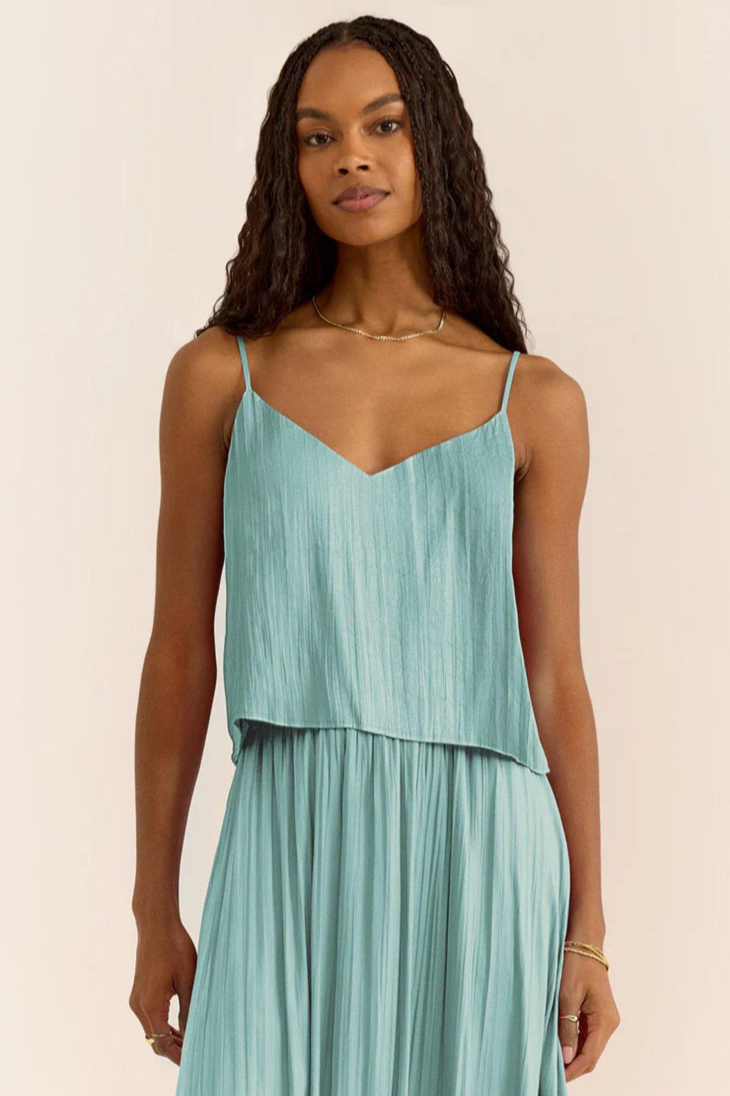 Fiore Crinkle Satin Tank Product Image