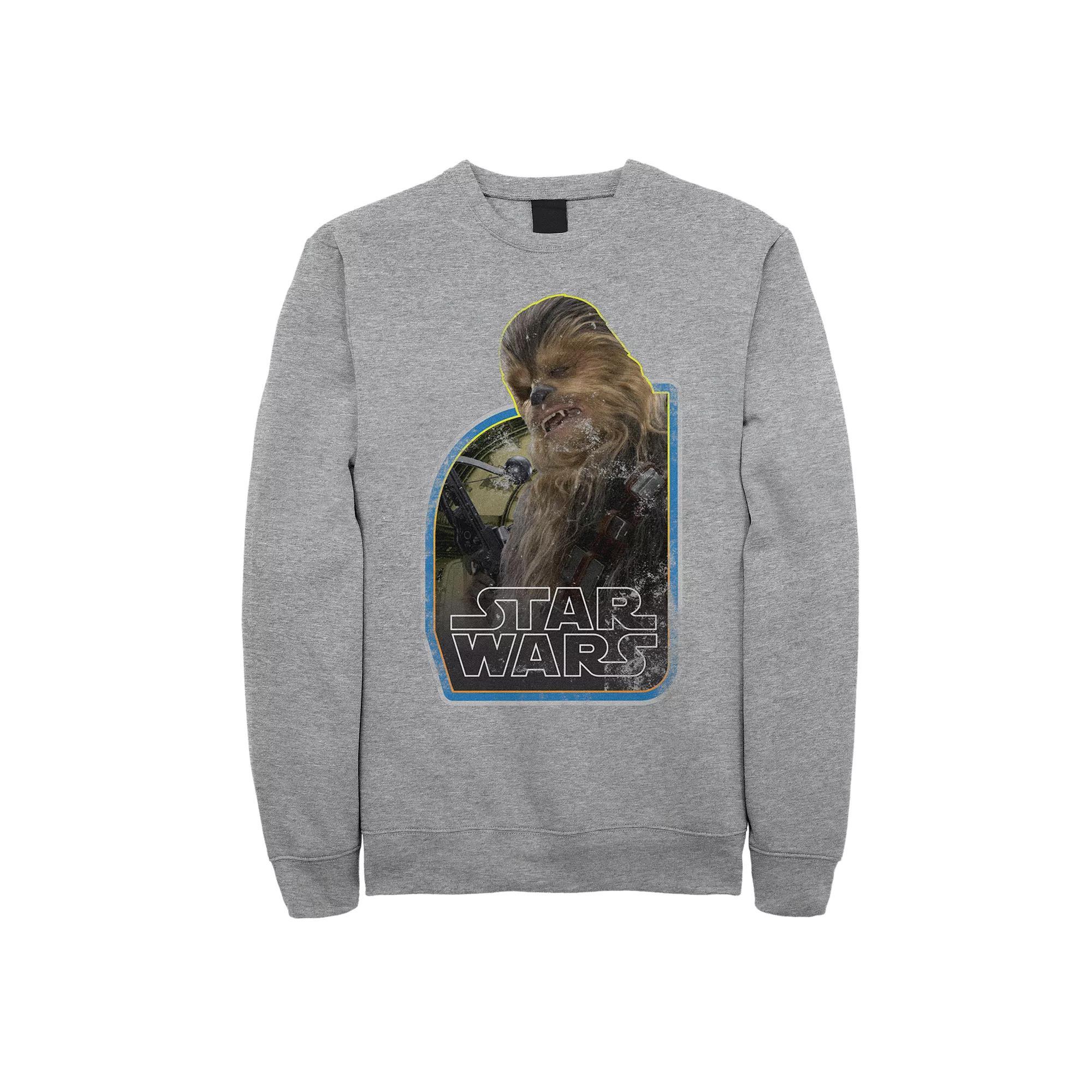 Mens Star Wars Chewbabacca Sweatshirt Athletic Grey Product Image