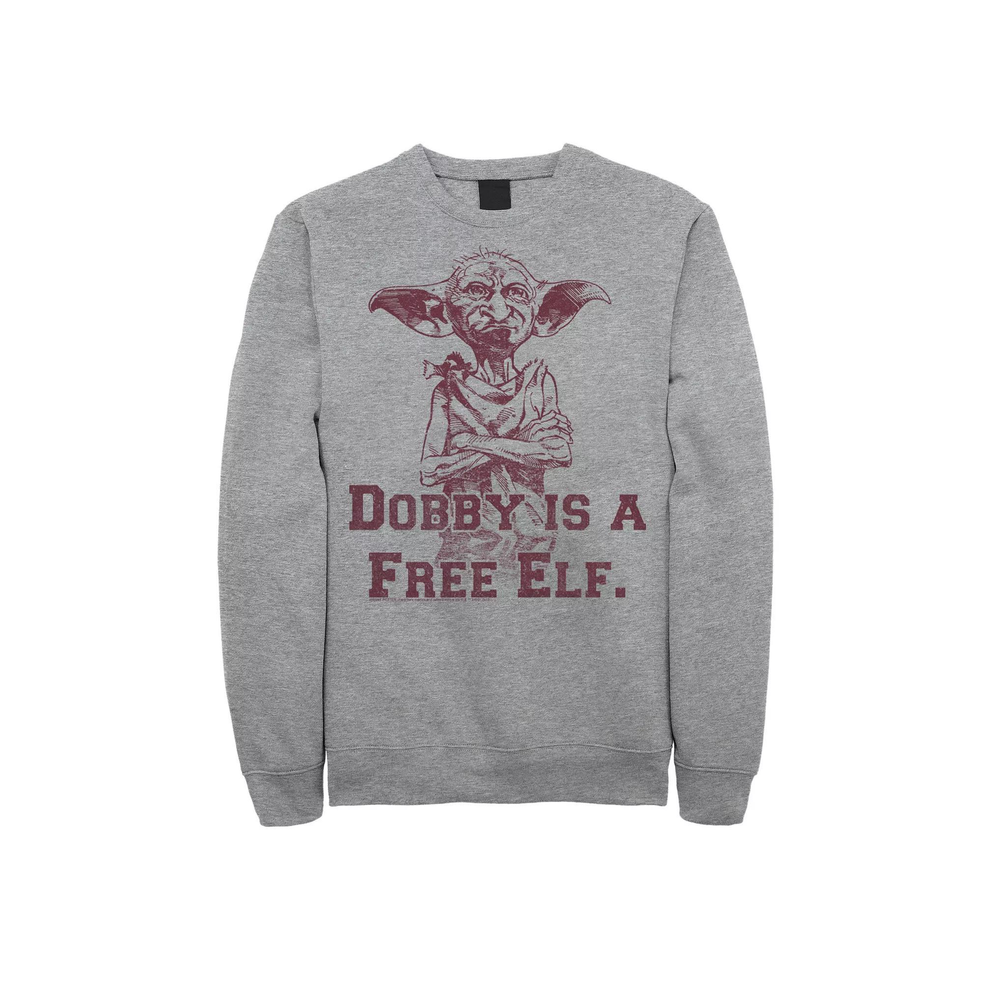 Men's Harry Potter Dobby Is A Free Elf Sketch Fleece Graphic Pullover,  Product Image