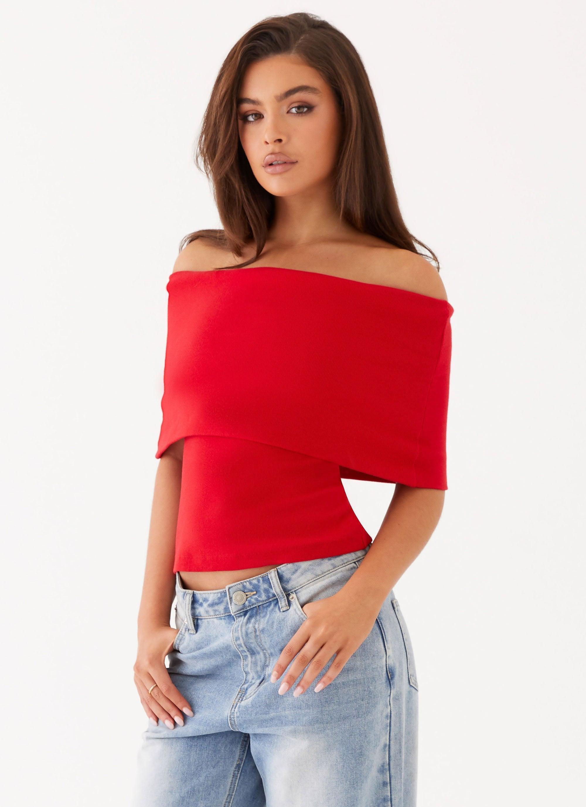 Nellie Knit Top - Cherry Product Image