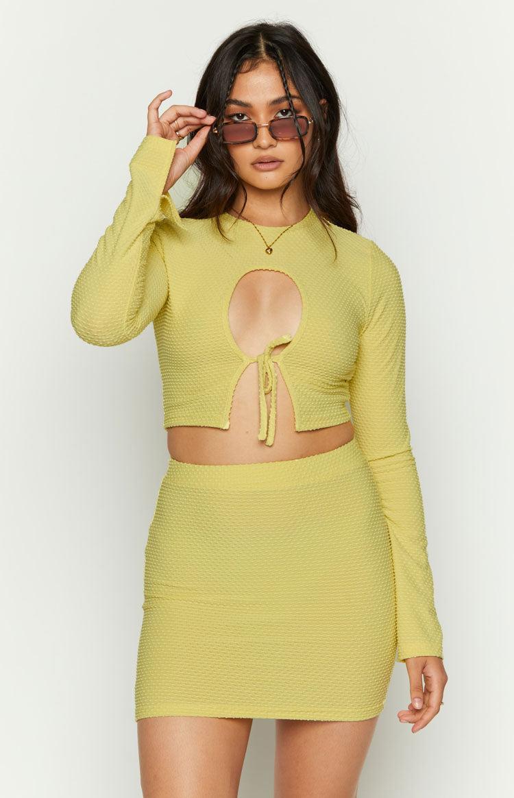 Lizzy Lemon Waffle Top Product Image