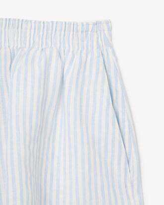 Loose Striped Linen Shorts Product Image