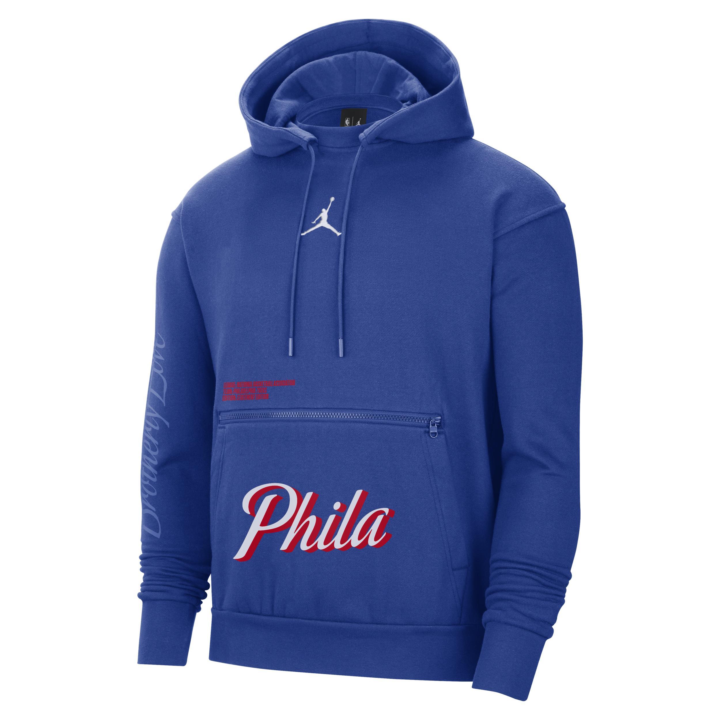 Philadelphia 76ers Courtside Statement Edition Men's Jordan NBA Fleece Pullover Hoodie Product Image