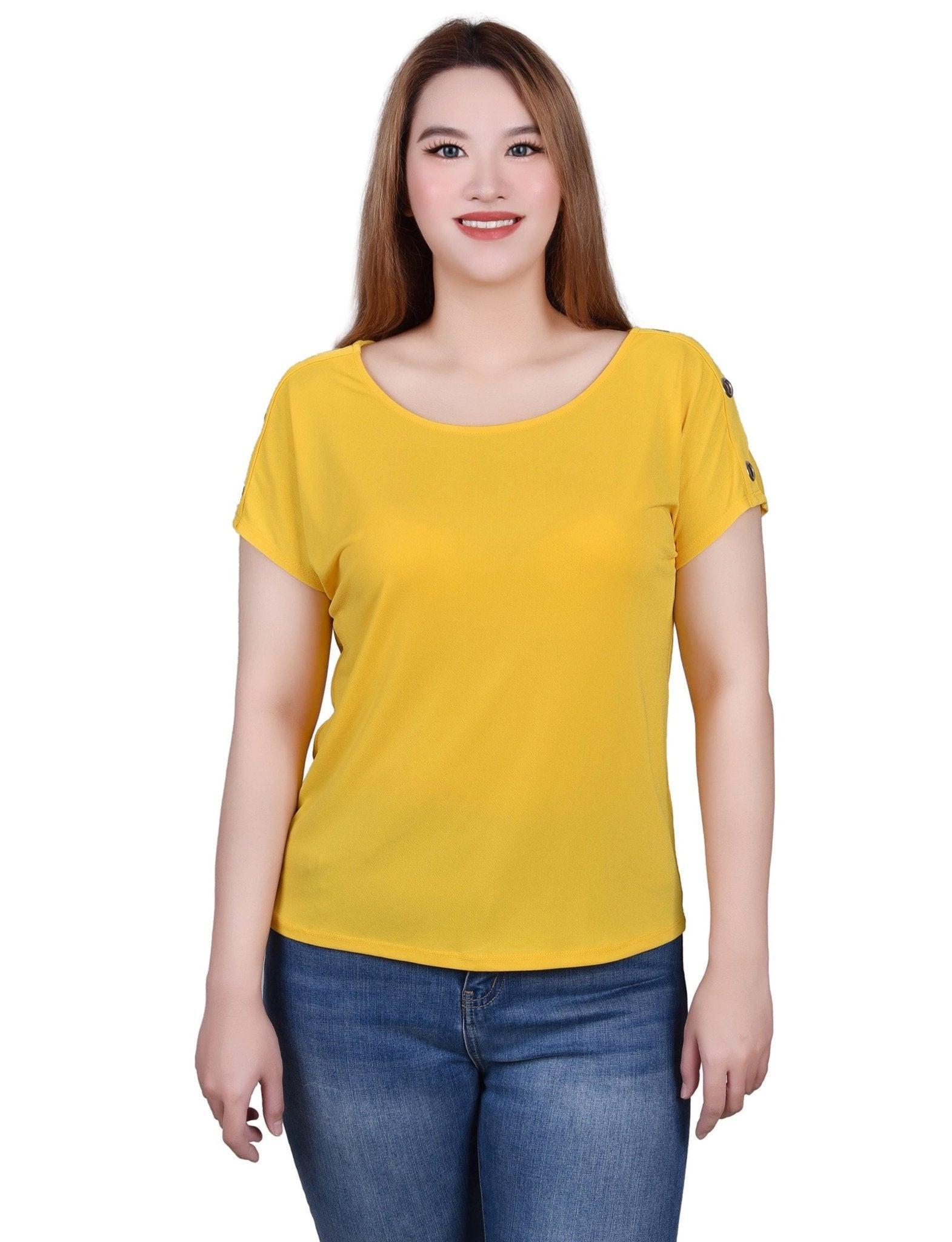 Short Sleeve Extended Sleeve Tunic Top Product Image