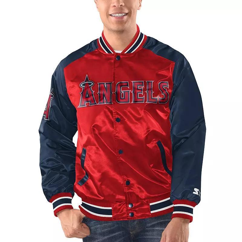 Men's Starter Blue/Black Orlando Magic Renegade Satin Full-Snap Varsity Jacket, Size: 2XL, Mag Blue Product Image