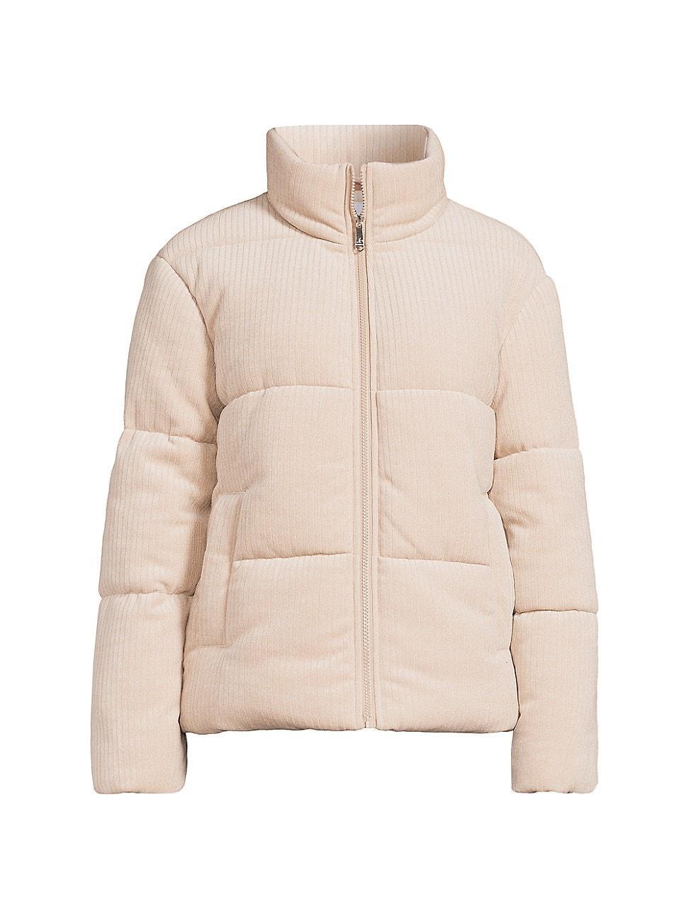 Womens Chenille Corduroy Puffer Jacket Product Image