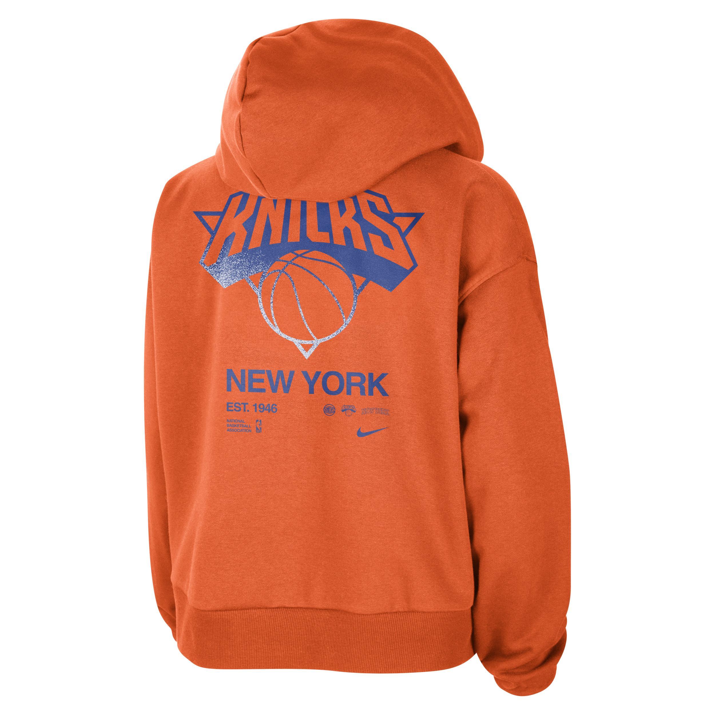 New York Knicks Standard Issue Nike Women's Dri-FIT NBA Pullover Hoodie Product Image