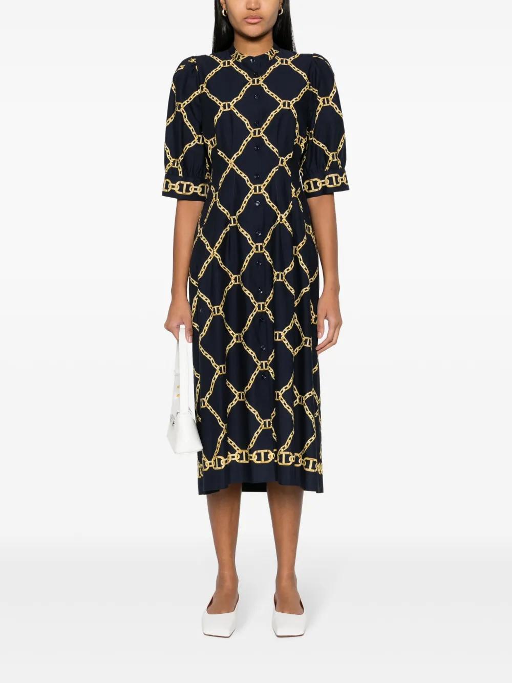 chain-ling print midi dress Product Image