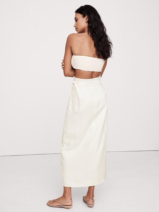 Linen Wrap Maxi Skirt Product Image