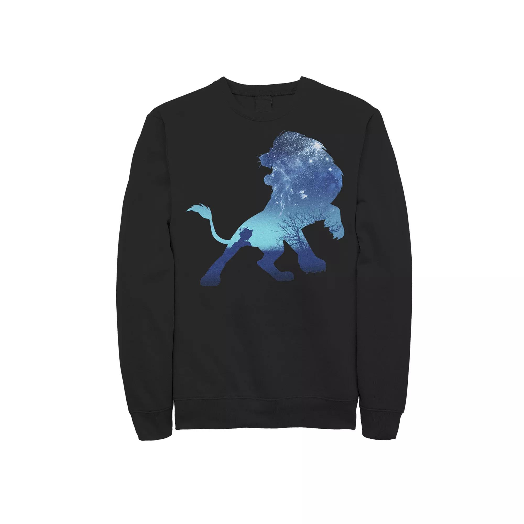 Disney's The Lion King Simba Sky Silhouette Men's Sweatshirt, Size: XL, Black Product Image