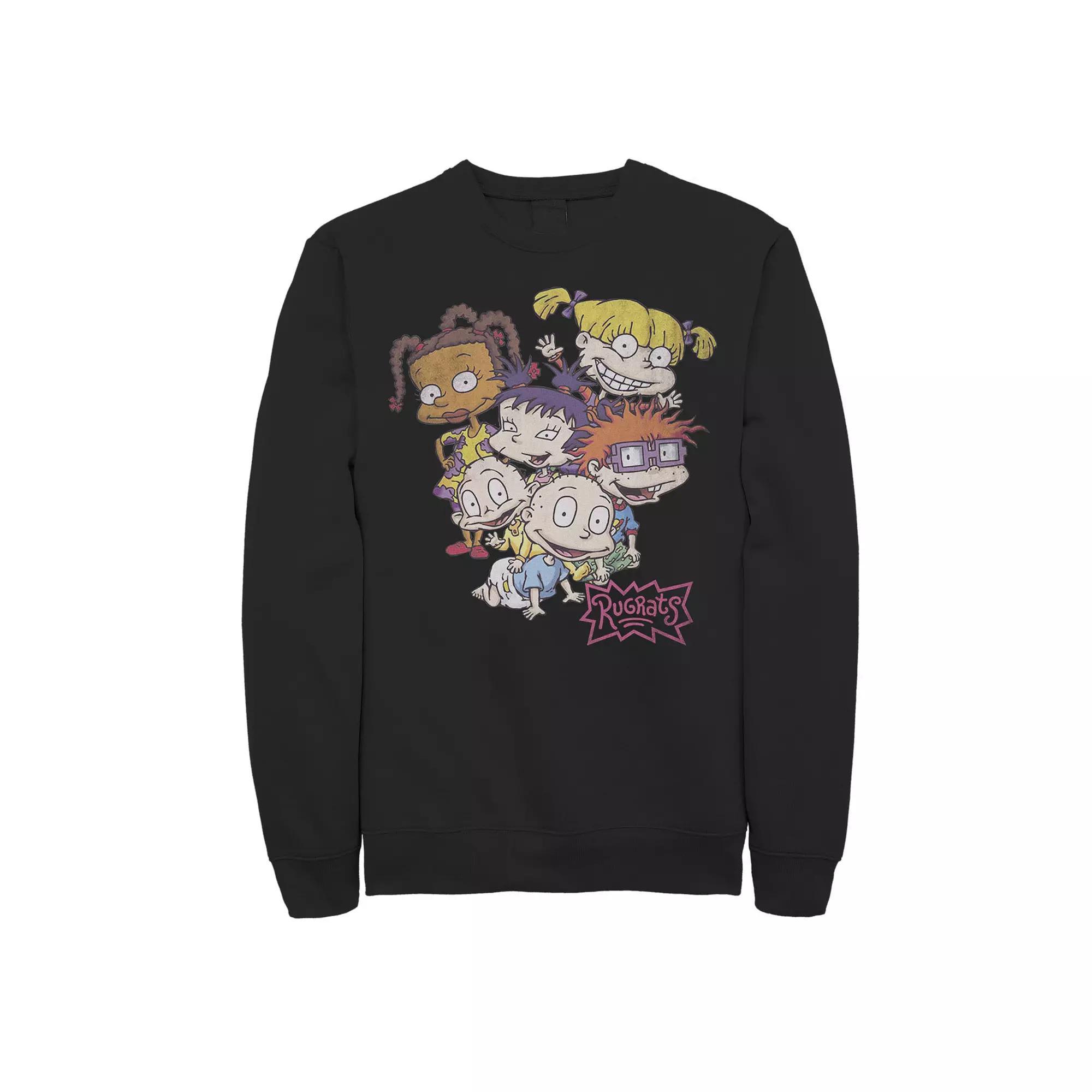 Men's Rugrats Group Pile Logo Fleece, Size: 3XL, Black Product Image